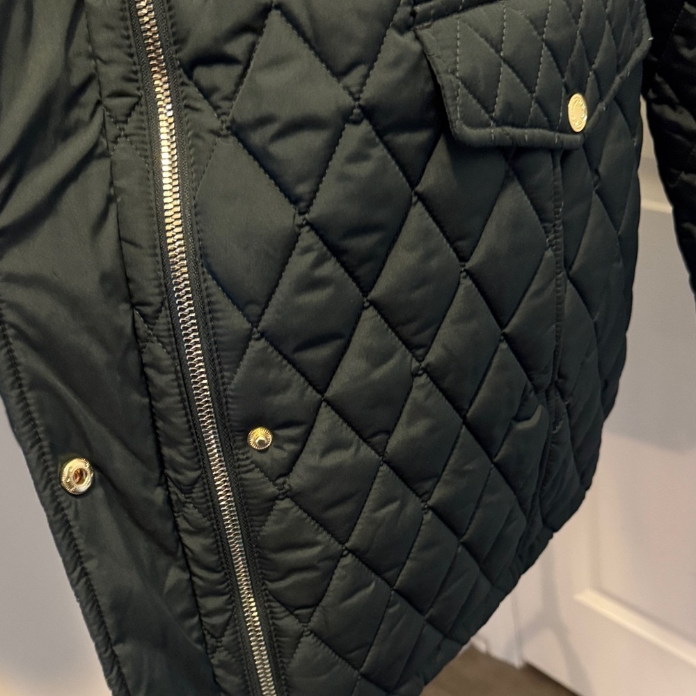 Laundry By Shelli Segal Quilted Puffer Jacket - Dark Green - Picture 6 of 13